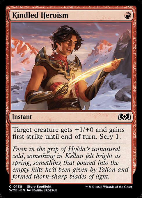WOE, Kindled Heroism, Standard, 138, C, Near Mint, Normal, EN