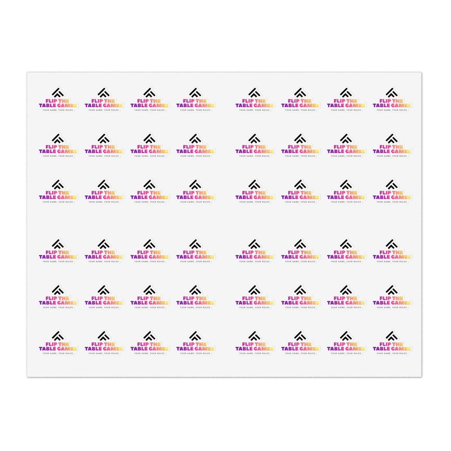 Colorful Table Game Sticker Sheets for Gamers and Crafters
