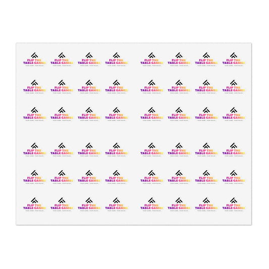 Colorful Table Game Sticker Sheets for Gamers and Crafters