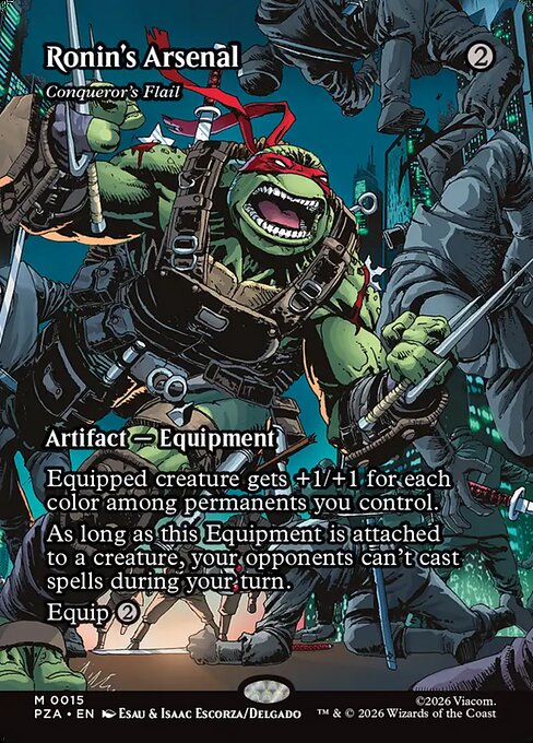 PZA, Conqueror's Flail, (Borderless), 15, M, Near Mint, Normal, EN