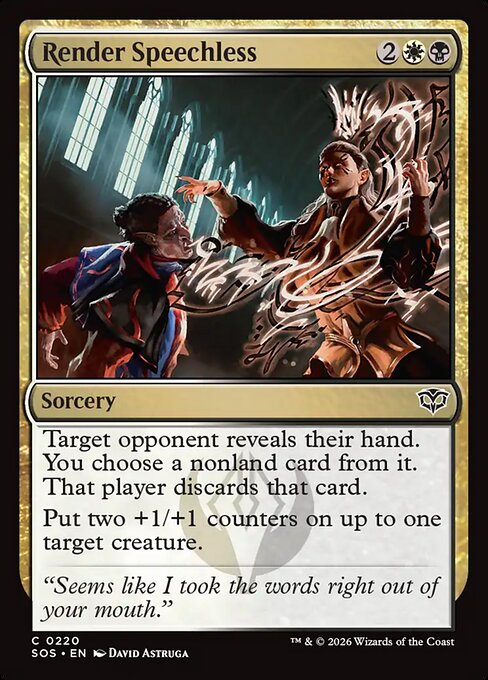 SOS, Render Speechless, Standard, 220, C, Near Mint, (Foil), EN