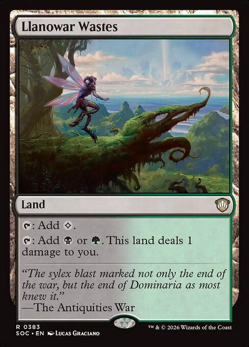 SOC, Llanowar Wastes, Standard, 383, R, Near Mint, Normal, EN