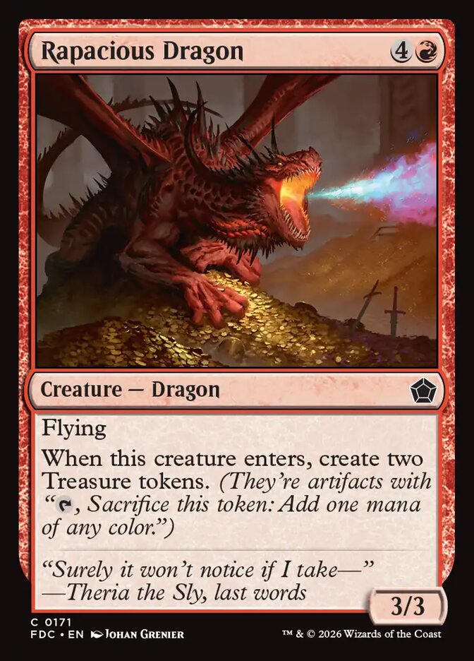 FDC, Rapacious Dragon, Standard, 171, C, Near Mint, Normal, EN