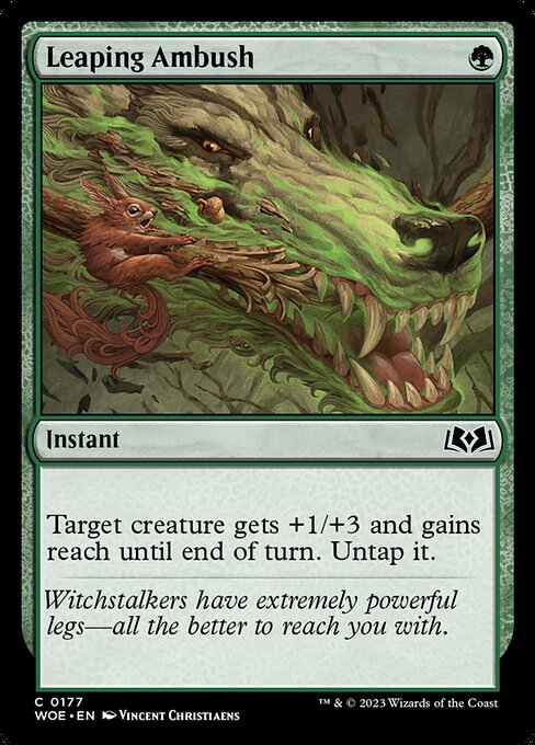 WOE, Leaping Ambush, Standard, 177, C, Near Mint, (Foil), EN