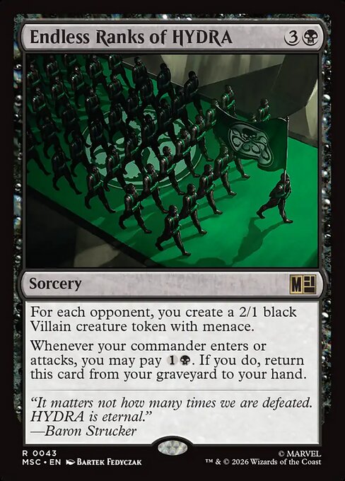 MSC, Endless Ranks of HYDRA, Standard, 43, R, Near Mint, (Surge Foil), EN
