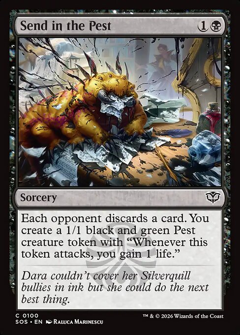 SOS, Send in the Pest, Standard, 100, C, Near Mint, Normal, EN