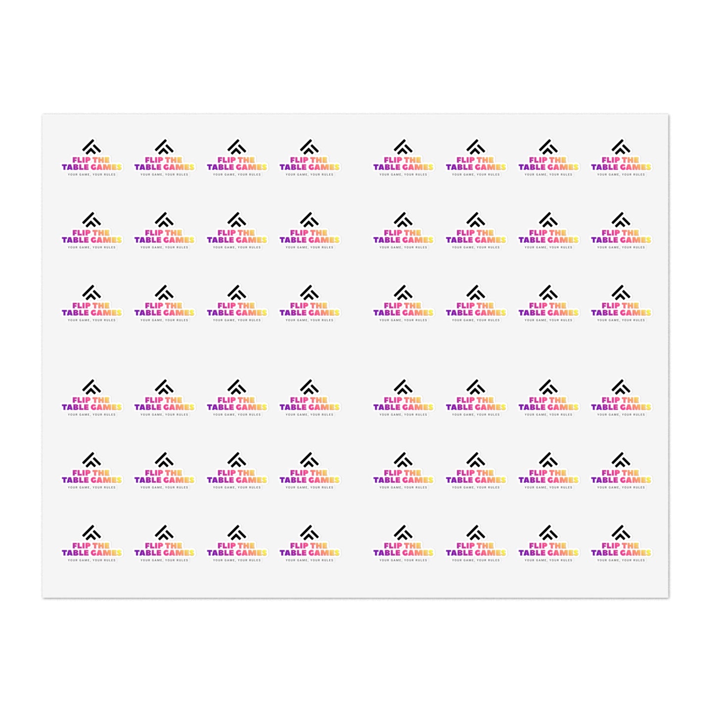 Colorful Table Game Sticker Sheets for Gamers and Crafters