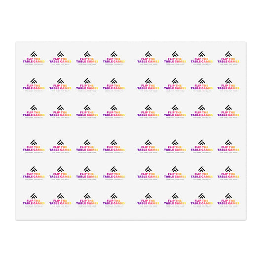 Colorful Table Game Sticker Sheets for Gamers and Crafters