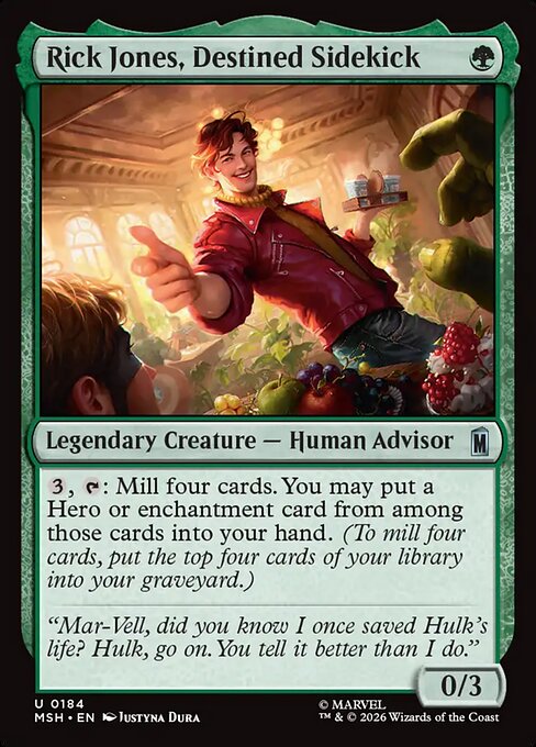 MSH, Rick Jones, Destined Sidekick, Standard, 184, U, Near Mint, (Foil), EN