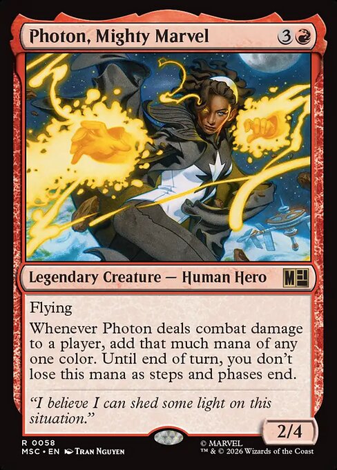 MSC, Photon, Mighty Marvel, Standard, 58, R, Near Mint, {Surge Foil}, EN