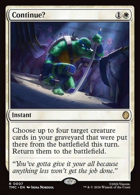 TMC, Continue?, Standard, 7, R, Near Mint, (Normal), EN
