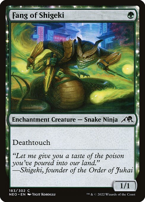 NEO, Fang of Shigeki, Standard, 183, C, Near Mint, (Foil), EN