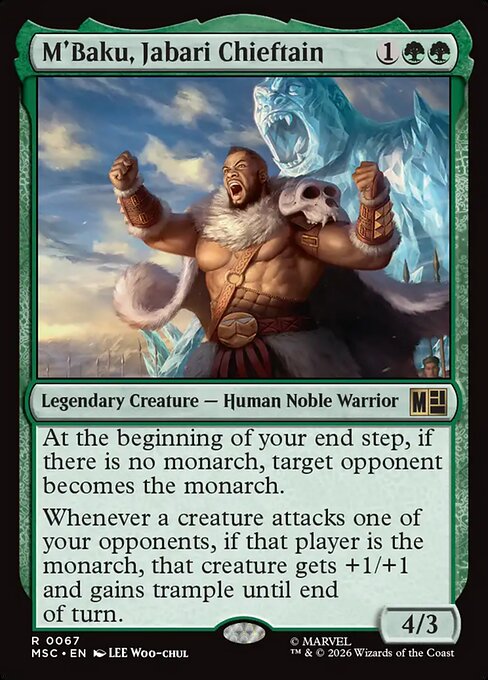 MSC, M'Baku, Jabari Chieftain, Standard, 67, R, Near Mint, Normal, EN
