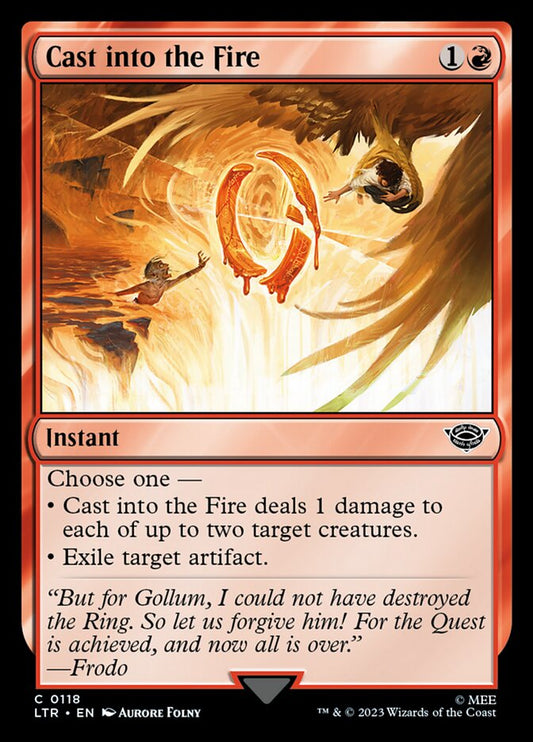 LTR, Cast into the Fire, Standard, 118, C, Near Mint, Normal, EN