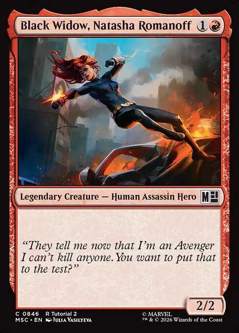 MSC, Black Widow, Natasha Romanoff, Standard, 846, C, Near Mint, Normal, EN