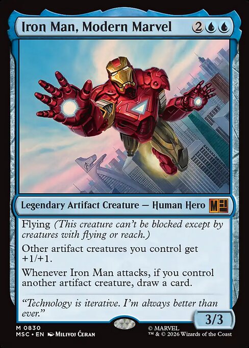 MSC, Iron Man, Modern Marvel, Standard, 830, M, Near Mint, Normal, EN