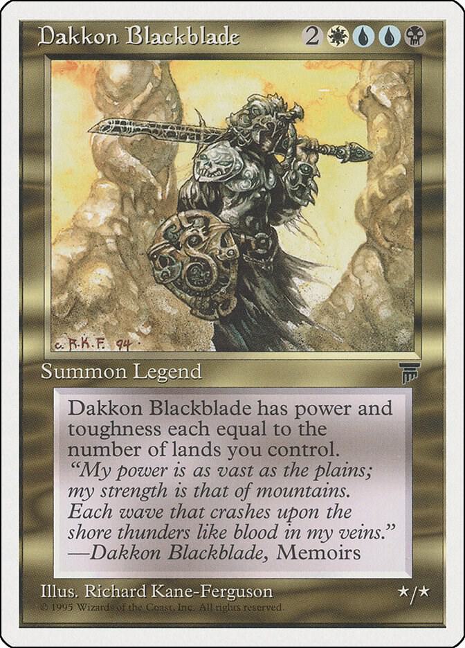 CHR, Dakkon Blackblade, (White Border), 75, R, Near Mint, Normal, EN