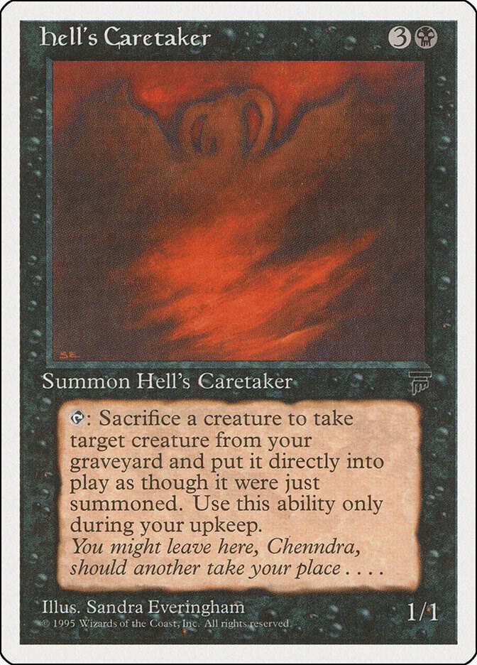 CHR, Hell's Caretaker, (White Border), 35, R, Lightly Played, Normal, EN