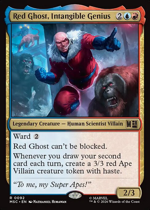 MSC, Red Ghost, Intangible Genius, Standard, 92, R, Near Mint, (Surge Foil), EN