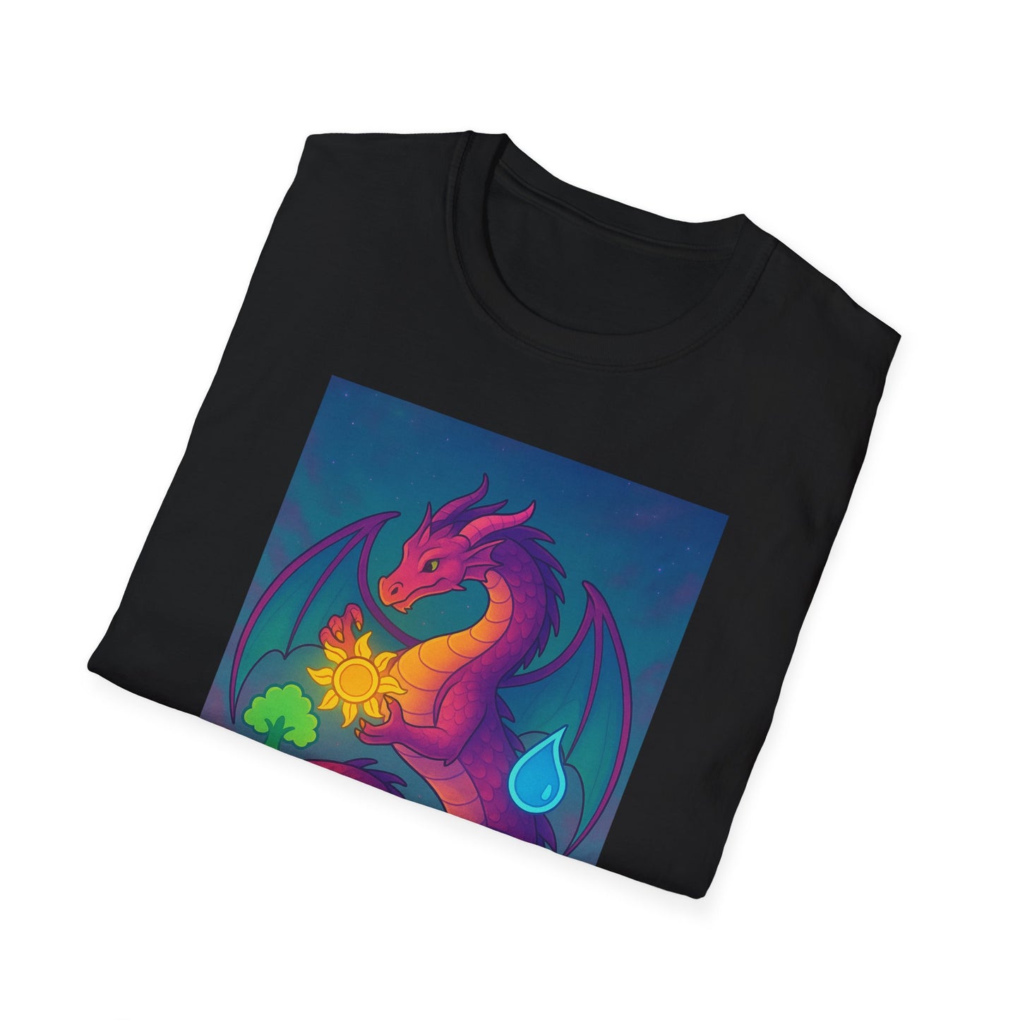 Vibrant Dragon Graphic T-Shirt for Unisex, Colorful Fantasy Tee, Casual Wear, Gift for Gamers, MTG, Magic the Gathering