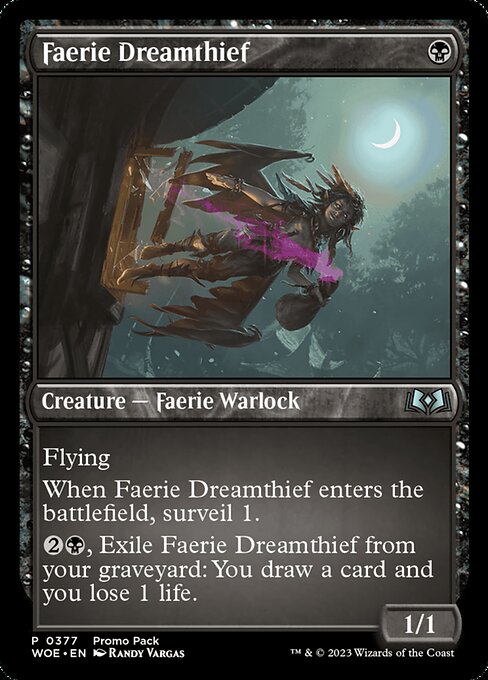 WOE, Faerie Dreamthief, (Promo Pack), 377, U, Near Mint, Normal, EN