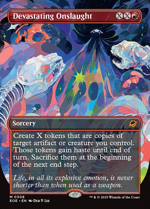 EOE, Devastating Onslaught, (Borderless), 308, M, Near Mint, Normal, EN