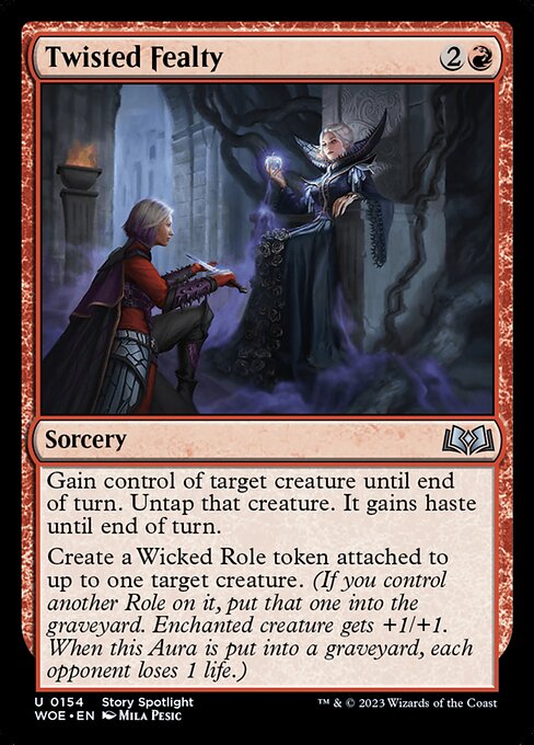 WOE, Twisted Fealty, Standard, 154, U, Near Mint, (Foil), EN