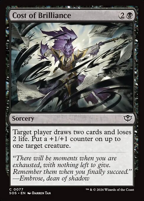 SOS, Cost of Brilliance, Standard, 77, C, Near Mint, (Foil), EN