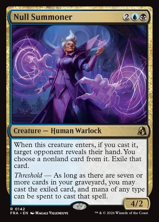 FRA, Null Summoner, Standard, 142, R, Near Mint, Normal, EN