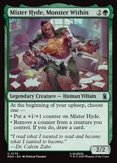 MSH, Mister Hyde, Monster Within, Standard, 176, U, Near Mint, Normal, EN