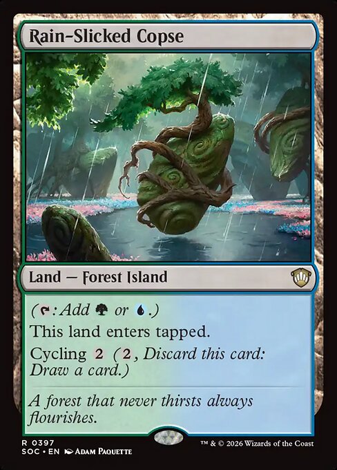 SOC, Rain-Slicked Copse, Standard, 397, R, Near Mint, Normal, EN