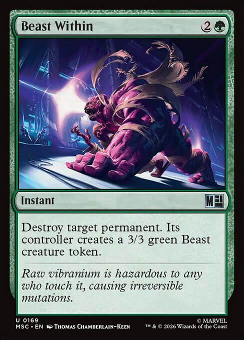MSC, Beast Within, Standard, 169, U, Near Mint, Normal, EN