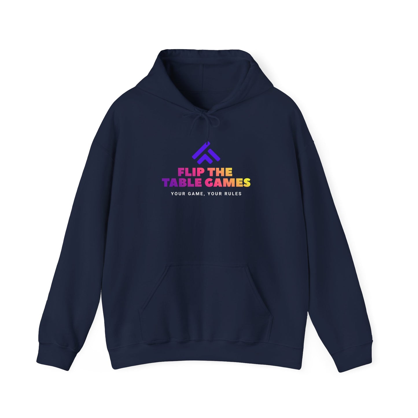 Flip the Table Games Hoodie - Unisex Heavy Blend Sweatshirt for Gaming Enthusiasts