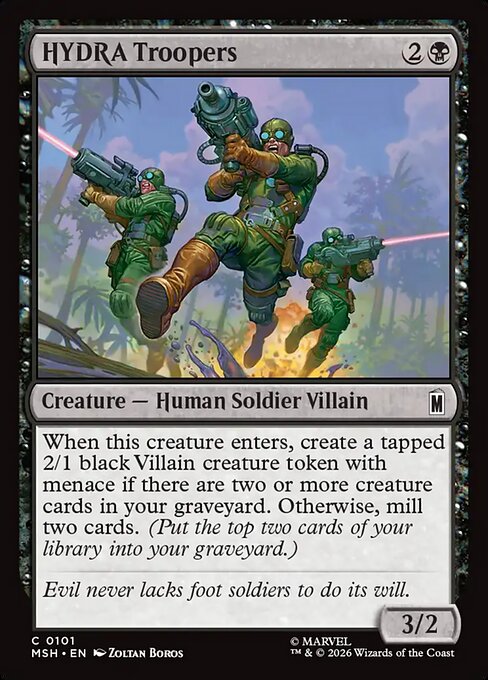 MSH, HYDRA Troopers, Standard, 101, C, Near Mint, Normal, EN