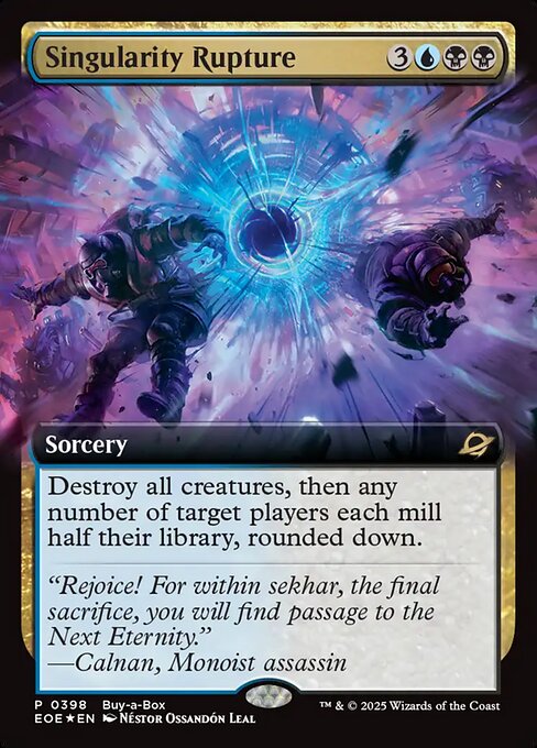 EOE, Singularity Rupture, (Extended Art),(Buy-a-Box Promo), 398, R, Near Mint, (Foil), EN