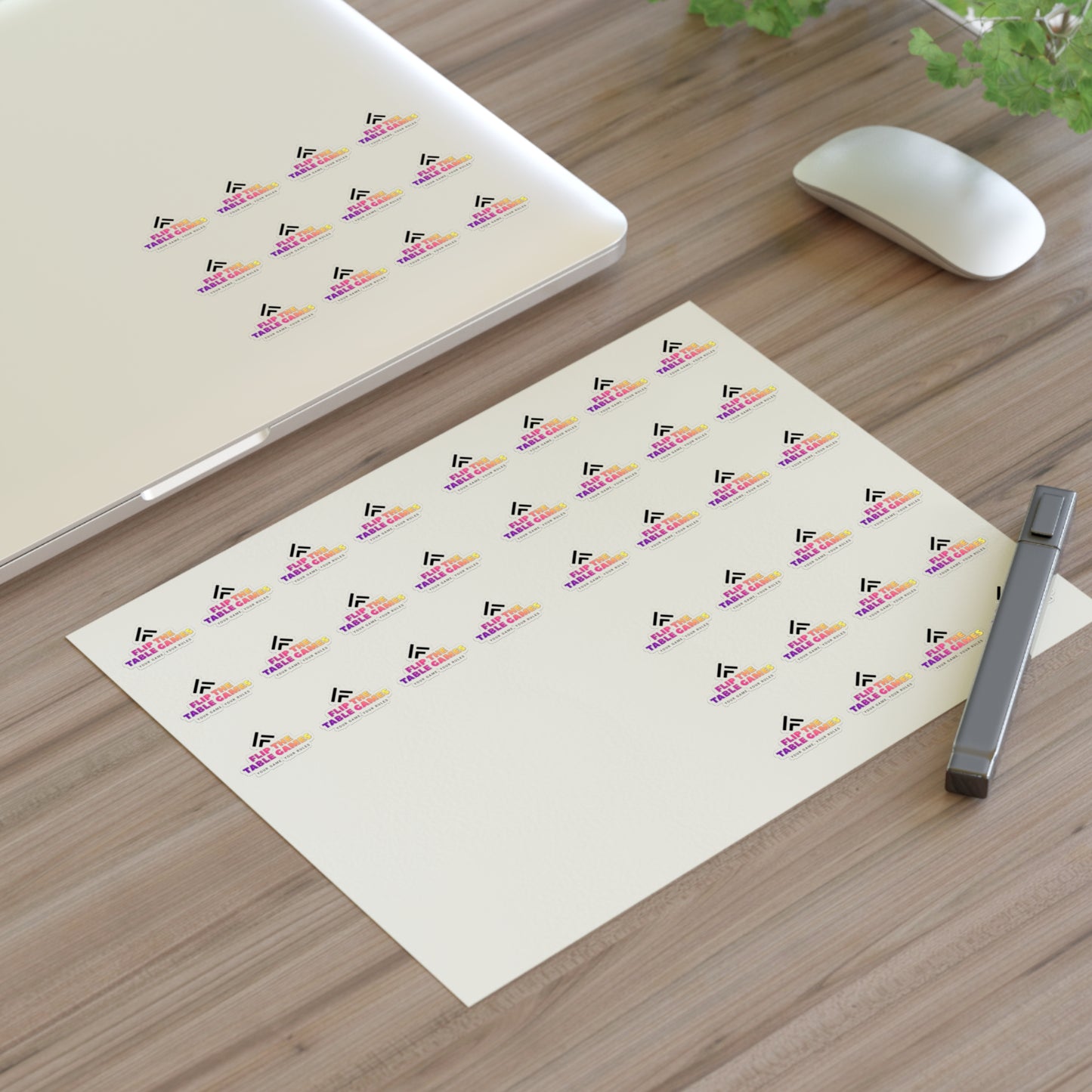 Colorful Table Game Sticker Sheets for Gamers and Crafters