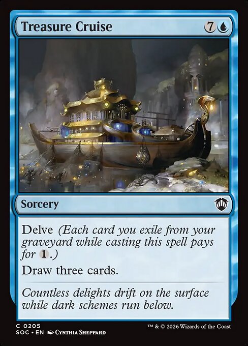 SOC, Treasure Cruise, Standard, 205, C, Near Mint, Normal, EN