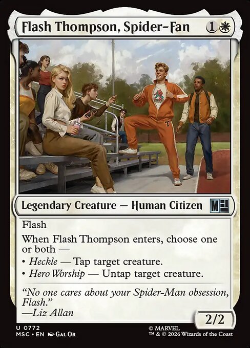 MSC, Flash Thompson, Spider-Fan, Standard, 772, U, Near Mint, Normal, EN