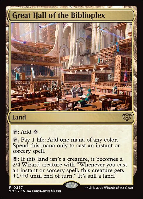 SOS, Great Hall of the Biblioplex, Standard, 257, R, Near Mint, Normal, EN