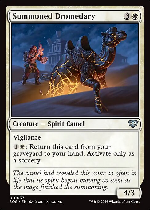 SOS, Summoned Dromedary, Standard, 37, U, Near Mint, (Foil), EN