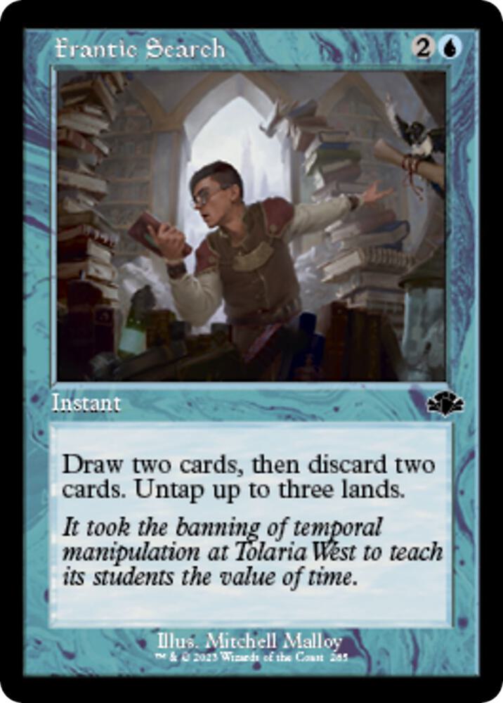 Frantic Search - Dominaria Remastered #285 Retro Frame