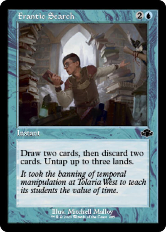 Frantic Search - Dominaria Remastered #285 Retro Frame