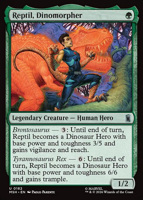 MSH, Reptil, Dinomorpher, Standard, 182, U, Near Mint, (Foil), EN