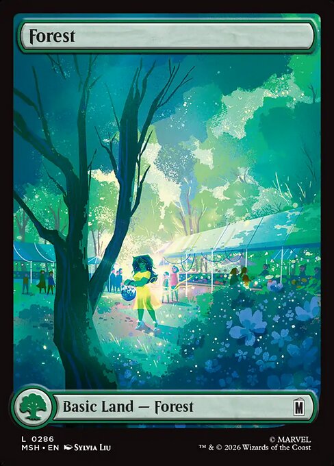 MSH, Forest, (Full Art), 286, C, Near Mint, (Foil), EN