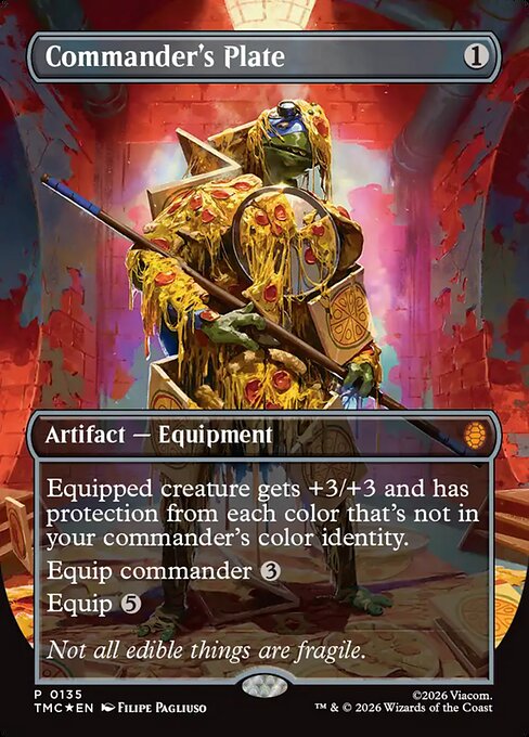 TMC, Commander's Plate, (Borderless), 135, M, Near Mint, (Foil), EN