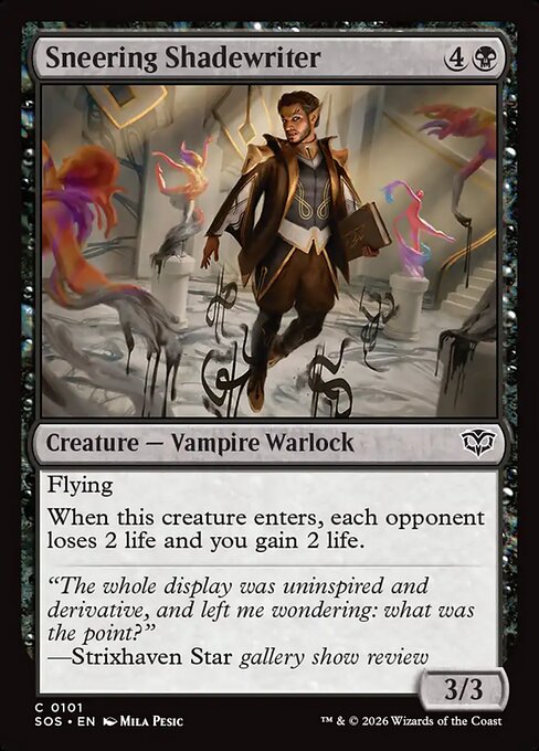 SOS, Sneering Shadewriter, Standard, 101, C, Near Mint, (Foil), EN