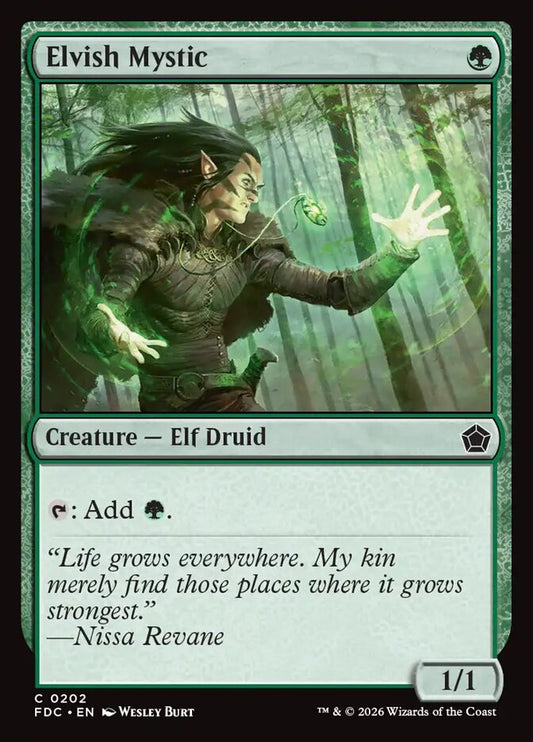 FDC, Elvish Mystic, Standard, 202, C, Near Mint, Normal, EN