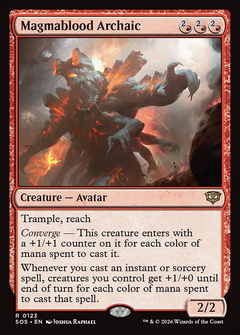 SOS, Magmablood Archaic, Standard, 123, R, Near Mint, Normal, EN