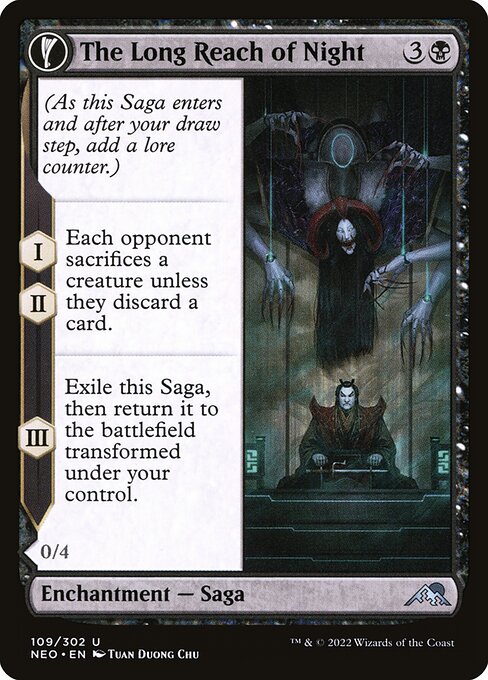 NEO, The Long Reach of Night // Animus of Night's Reach, Standard, 109, U, Near Mint, Normal, EN