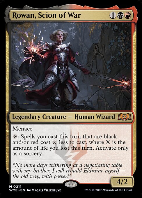 WOE, Rowan, Scion of War, Standard, 211, M, Near Mint, (Foil), EN